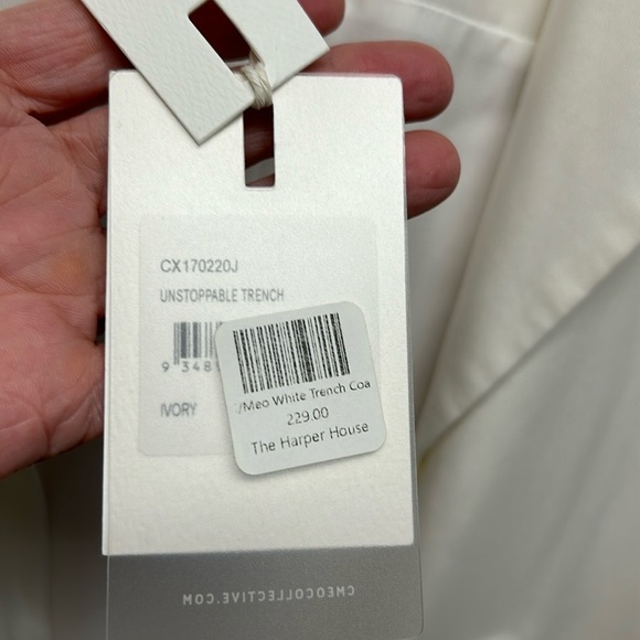 NWT C/MEO Collective Ivory Trench Coat - Picture 14 of 16